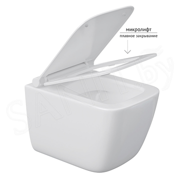 Комплект инсталляции Berges Atom Line 410 c кнопкой черной и унитазом Quattro S Rimless Soft Close