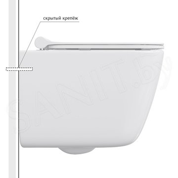 Комплект инсталляции Berges Atom Line 410 c кнопкой черной и унитазом Quattro S Rimless Soft Close