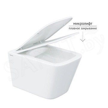 Комплект инсталляции Berges Atom 410 c кнопкой черной, унитазом Floe S Rimless и сиденьем Floe S Slim SO