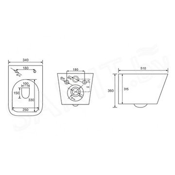 Комплект инсталляции Berges Atom 410 c кнопкой белой, унитазом Floe S Rimless и сиденьем Floe S Slim SO