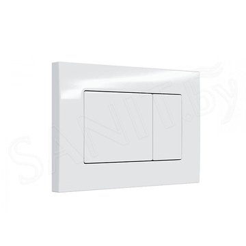 Комплект инсталляции Berges Atom 410 c кнопкой белой, унитазом Floe S Rimless и сиденьем Floe S Slim SO