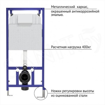 Комплект инсталляции Berges Novum 525 c кнопкой L2 / L3 и унитазом Vita Rimless Soft Close