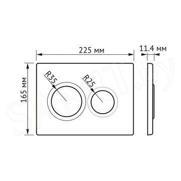 Комплект инсталляции Berges Novum 525 c кнопкой O2 / O3 и унитазом Vita Rimless Soft Close