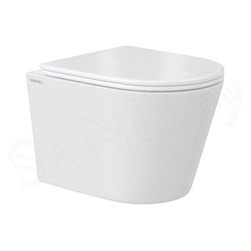 Комплект инсталляции Berges Atom Line 410 c кнопкой хром и унитазом Vita Rimless Soft Close