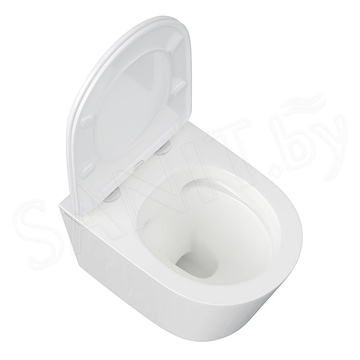 Комплект инсталляции Berges Atom Line 410 c кнопкой хром и унитазом Vita Rimless Soft Close