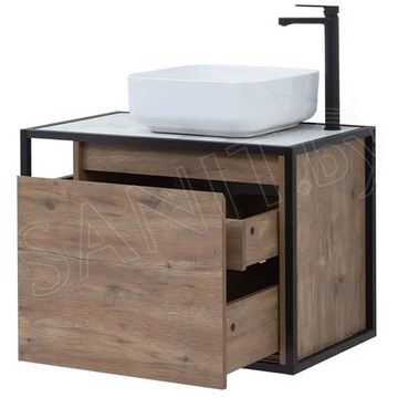 Тумба под умывальник Aquanet Nova Lite Loft 75 / 90 дуб рустикальный