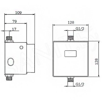 Кнопка для инсталляции AM.PM Spirit V2.0 CUSEF7006 бесконтактная