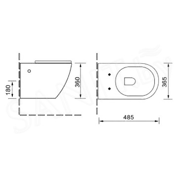 Комплект инсталляции Berges Аtom 410 c кнопкой и унитазом SantiLine SL-5005