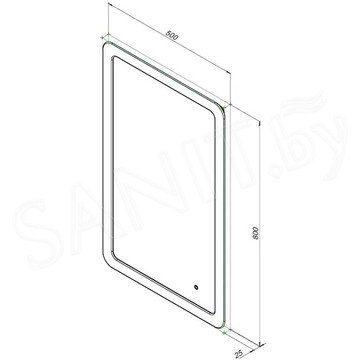 Зеркало Aquanet Ирис 50 / 60 / 70 / 80 / 90 / 100 Led