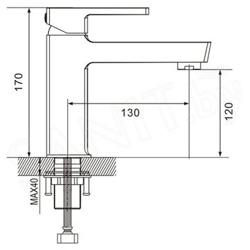 Смеситель для умывальника Rose R1801C-1