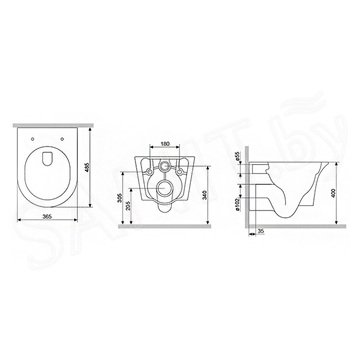 Подвесной унитаз Damixa Skyline DX35C1700SC