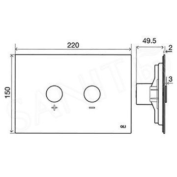 Кнопка для инсталляции Oli Blink Gun Metal 882567