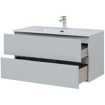 Комплект мебели Aquanet Алвита new 90 / 100 2 ящика серый