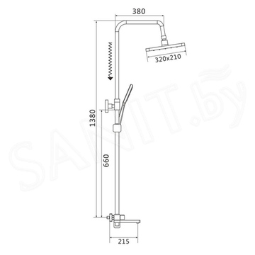 Душевая стойка Shevanik S9936G