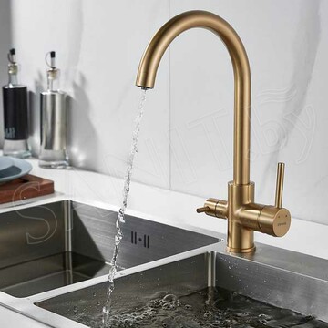 Смеситель для кухонной мойки Shevanik S128G с подключением к фильтру воды