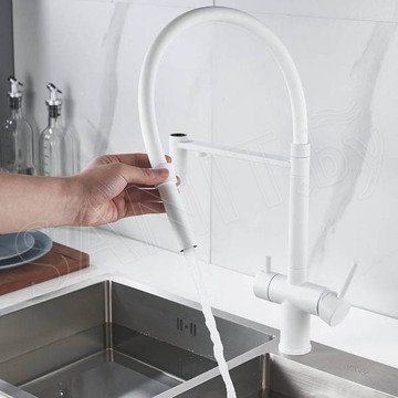 Смеситель для кухонной мойки Shevanik S178C с подключением к фильтру воды