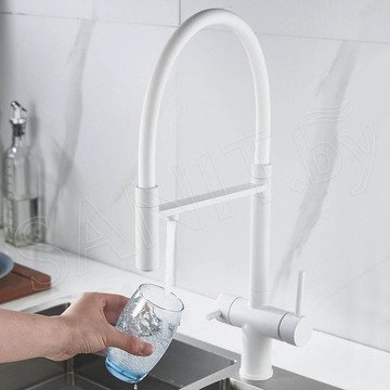 Смеситель для кухонной мойки Shevanik S178C с подключением к фильтру воды
