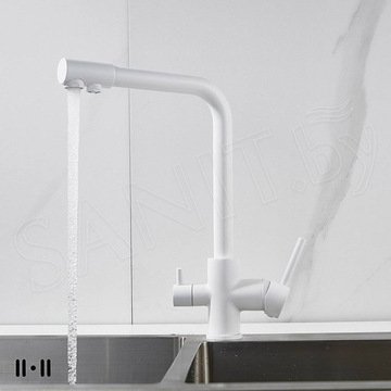 Смеситель для кухонной мойки Shevanik S328C с подключением к фильтру воды