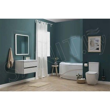 Комплект мебели Aquanet Беркли 60 / 80 белый глянец / дуб рошелье