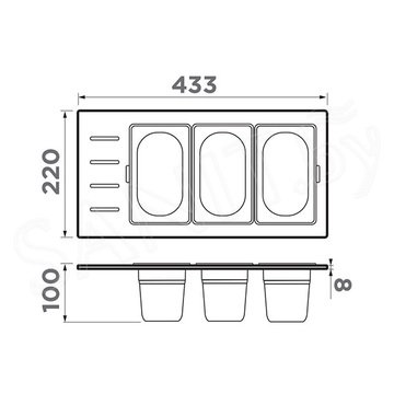 Коландер для кухонной мойки Omoikiri DC-02-3-LG