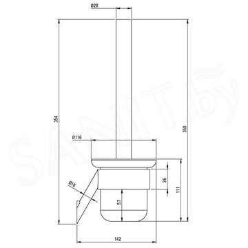 Ершик для унитаза Deante Silia Titanium ADI_D711