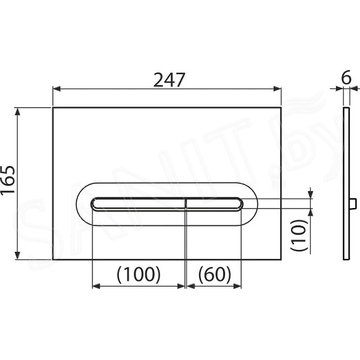 Кнопка для инсталляции AlcaPlast Linka M1876-1