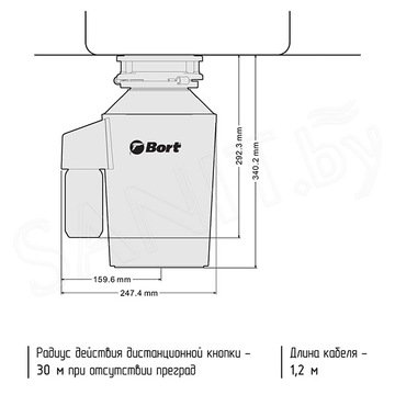 Измельчитель пищевых отходов Bort Alligator Green 93417463