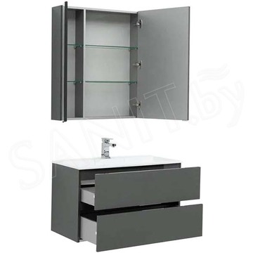 Комплект мебели Aquanet Алвита 90 / 100 серый антрацит