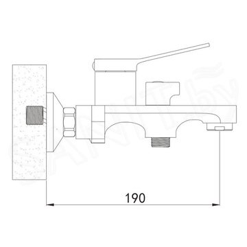 Смеситель для ванны Shevanik S6202H / S6202T