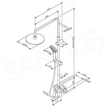 Душевая стойка AM.PM Sunny F0785C922
