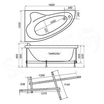 Акриловая ванна Triton Николь