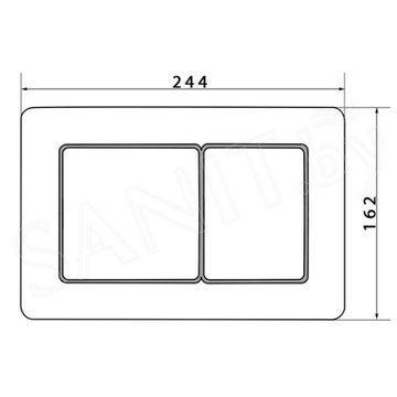 Кнопка для инсталляции Caprigo Bricks Steel BS003-vot