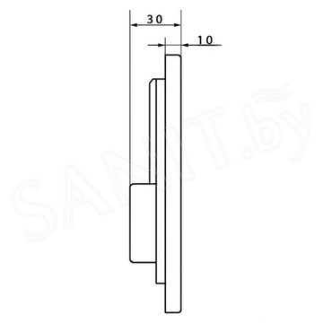 Кнопка для инсталляции Caprigo Craft ABS CA004-crm