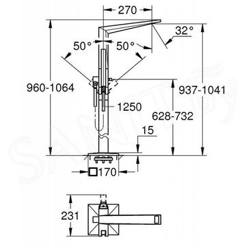 Смеситель для ванны Grohe Allure Brilliant 23119001