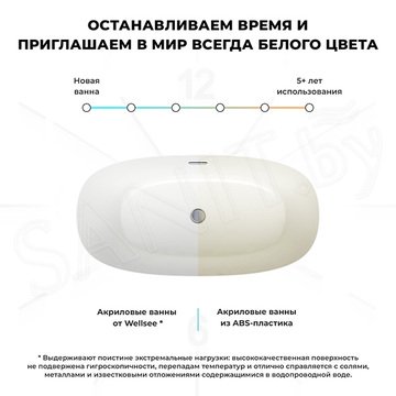 Акриловая ванна Wellsee Calin 230201002