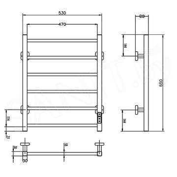 Полотенцесушитель Roxen Square 11050-5365C электрический