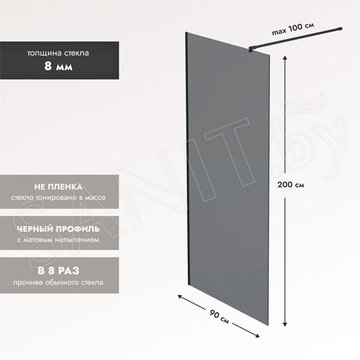 Душевое ограждение Benetto BEN-602_BL_T