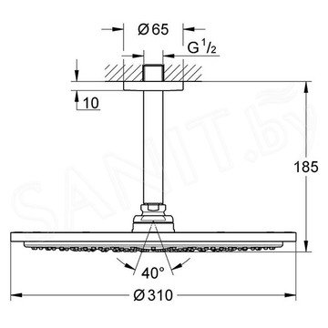 Верхний душ Grohe Rainshower Cosmopolitan 26067GL0 / 26067GN0