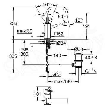Смеситель для умывальника Grohe Allure 32146000