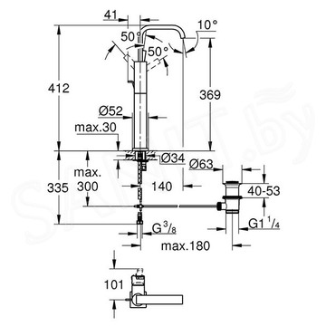 Смеситель для умывальника Grohe Allure 32249000