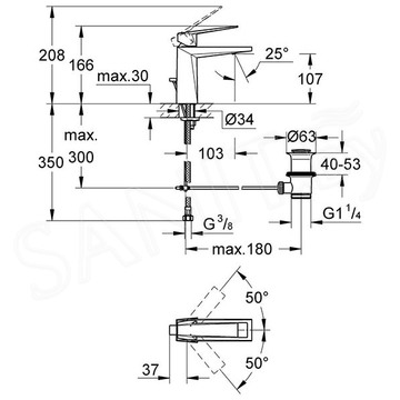 Смеситель для умывальника Grohe Allure Brilliant 23029AL0