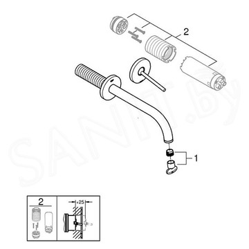 Смеситель встраиваемый Grohe Atrio Joy 19918AL3