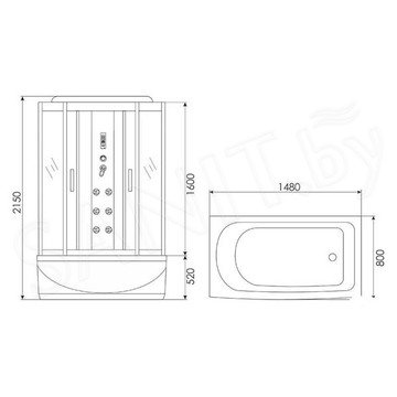 Душевая кабина Erlit ER 4515TP-C3 / 4517TP-C3