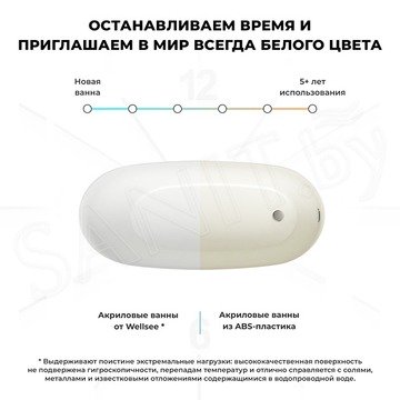 Акриловая ванна Wellsee Paradise Story 236601004 / 236602004