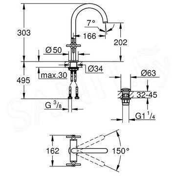 Смеситель для умывальника Grohe Atrio New 21019003