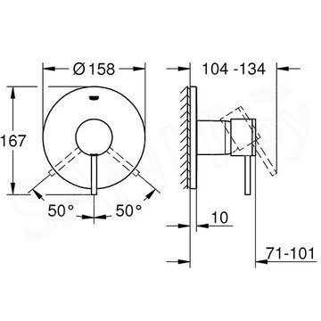 Смеситель встраиваемый Grohe Atrio New 24065AL3 (1 функция)