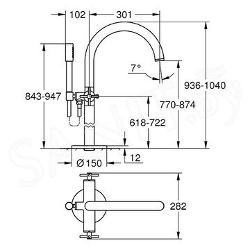 Смеситель для ванны Grohe Atrio New 25044003