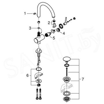 Смеситель для умывальника Grohe Atrio 32647003