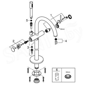 Смеситель для ванны Grohe Atrio New 32653003