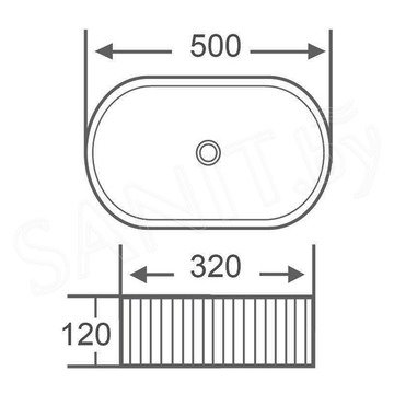 Умывальник Roxen Royal Oval M 570170-M